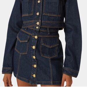 FARM Rio Dark Denim High Waist Skirt - GORGEOUS - NWT - Size Small/26